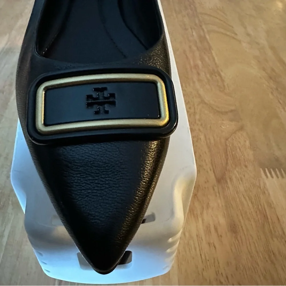 Tory Burch Georgia Pointed Toe Flat Black Shoes